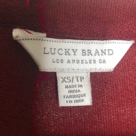 Lucky Brand Top Long Sleeve Embroidered Boho SZ XS - Picture 4 of 8